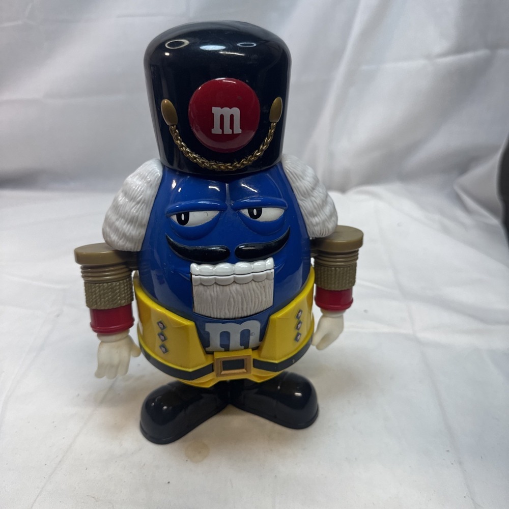 Vintage Blue M&M's‎ Nutcracker Candy Dispenser